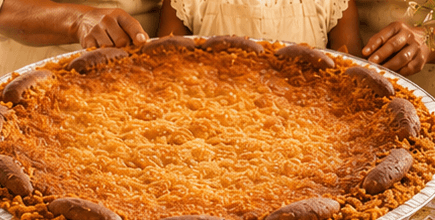 A close look at the golden top of our signature Southern lemon pie.